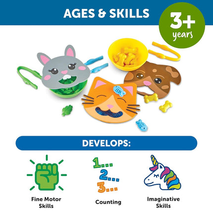 Learning Resources Fine Motor Feeding Friends, Toys for 3 Year Old Boys and Girls, Montessori, Fine Motor Skills