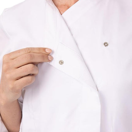 Chef Works Women's Marrakesh V-Series Chef Coat Jacket, White, Medium