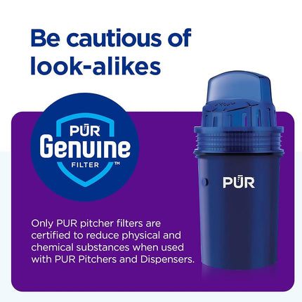 PUR Water Pitcher Replacement Filter (Pack of 2), Blue – Compatible with All PUR Pitcher and Dispenser Filtration Systems, PPF900Z