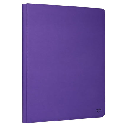 Grin Owl 36‑Pocket Ringless Trading Card Binder – Holds 2304 Cards, Side‑Loading Black Pages, Zipper Collection Album for TCG & Sports Cards (Purple)