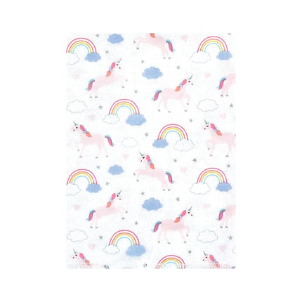 Hudson Baby Paquete de paños de algodón de franela para bebé, Unicornios y Arcoíris, Talla única