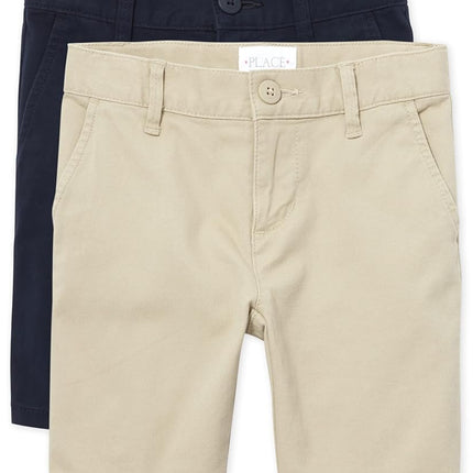 The Children's Place Short chino d'uniforme pour filles taille plus – paq. de 2, couleur multiple, 16TG