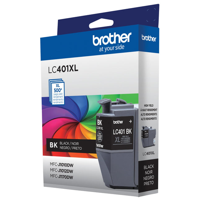 Cartouche d'encre noire haute capacité Brother Genuine LC401XLBK