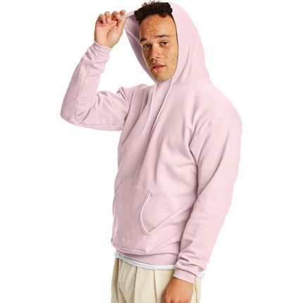 Hanes Men's P170 Hoody, Pale Pink, L