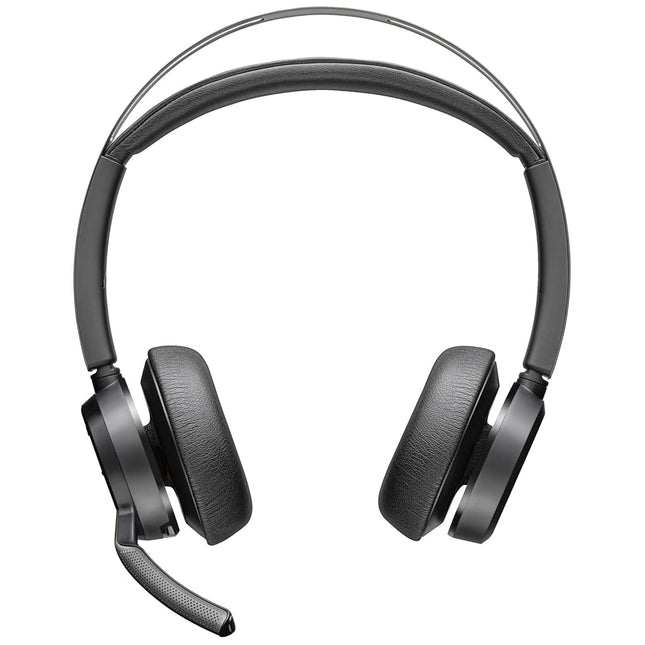 Poly - Voyager Focus 2 UC USB-A Headset (Plantronics) - Bluetooth Dual-Ear (Stereo) Headset with Boom Mic - USB-A PC/Mac Compatible - Active Noise Canceling - Works with Teams, Zoom & more