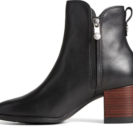 Sperry Women's Seaport Heel Boot, Black, 8.5 M US