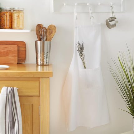 DII Kitchen Collection, Cotton, White, Plus Size Apron