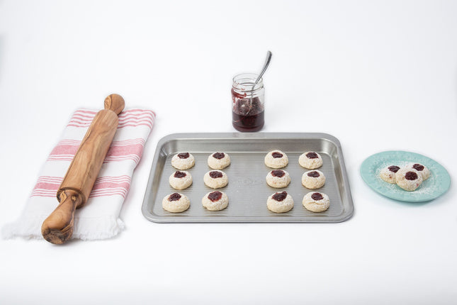 Molde para galletas de acero aluminizado USA Pans Bakeware, pequeño, plateado, 35,5 x 23,8 cm