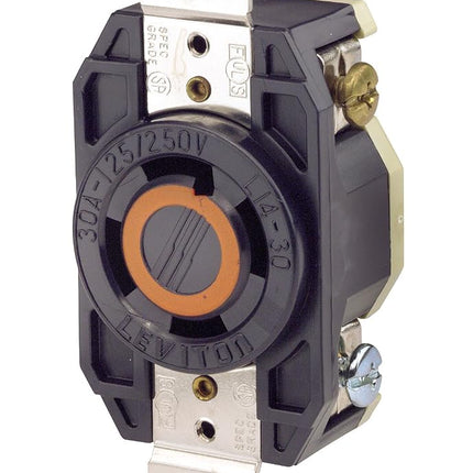 Leviton Flush Mounting Locking Receptacle, 30 Amp,