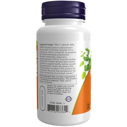 NOW Pine Bark Extract 240 mg,90 Veg Capsules