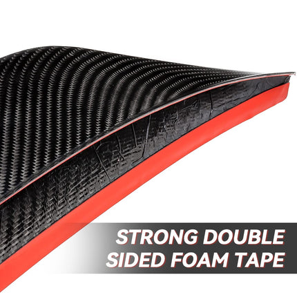 DNA MOTORING 2-SPC-6156-CF Glossy Black Carbon Fiber P-Style Duck Bill Rear Car Trunk Lid Spoiler Compatible with 2008-2013 BMW 1-Series
