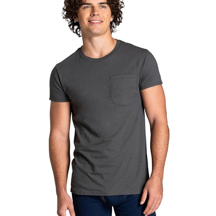 Fruit of the Loom Men's Pocket T-Shirt Multipack Underwear, Undershirt-6 Pack-Colors May Vary, XXL (Pack of 6)
