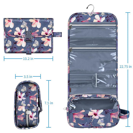 FINTIE Portable Toiletry Cosmetic Travel Bag Hanging Makeup Organizer