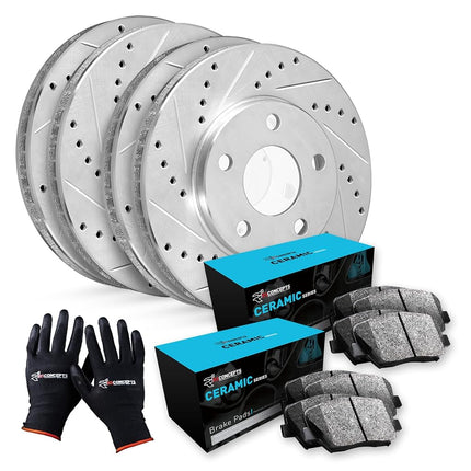 R1 Concepts Front Rear Brakes and Rotors Kit |Fron