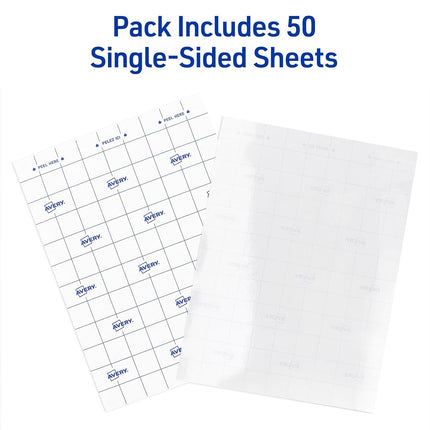 Avery Self-Adhesive Laminating Sheets, 9 x 12 Inches, Box of 50 (73601)