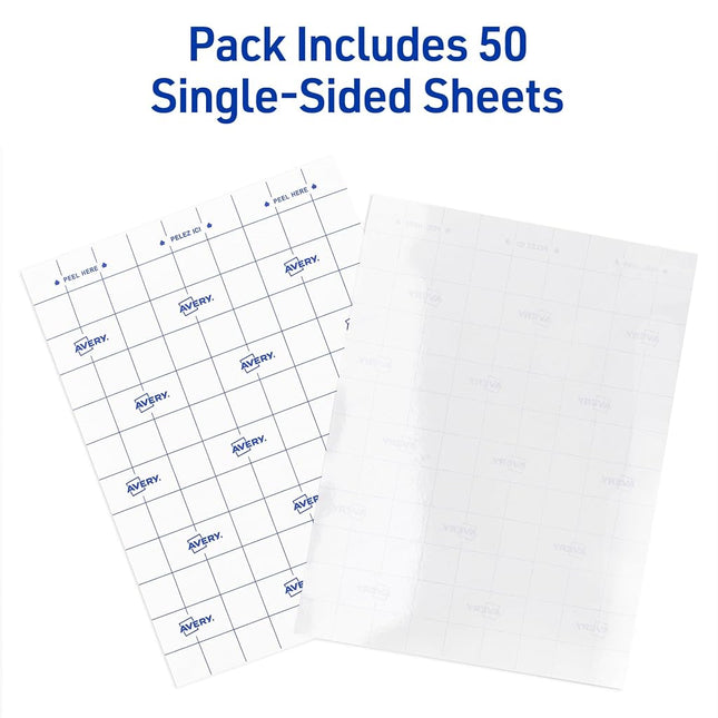 Avery Self-Adhesive Laminating Sheets, 9 x 12 Inches, Box of 50 (73601)