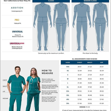 Adar Uniforms Men's 701brgs Medical Scrubs, Burgundy, S UK