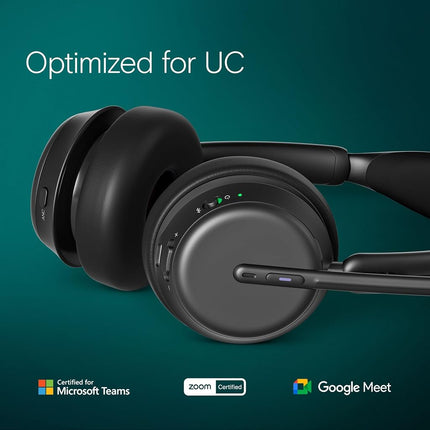 EPOS IMPACT 1060T ANC Adaptive Noise Cancelling Wireless Headset for PC with Active Noise Cancellation, EPOS AI Mic, Super Wideband Audio, Bluetooth, Wireless Charging, Microsoft Teams Certified
