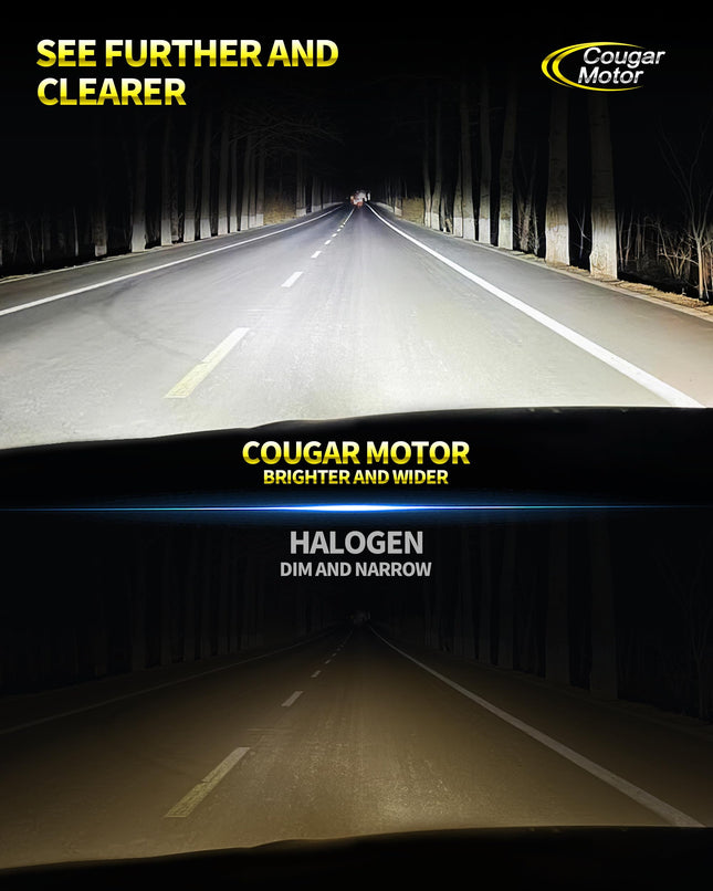 Bombilla Hid D3S Cougar Motor 6500K Luz antiniebla blanca - Bombillas de xenón para luces altas y bajas con base de soportes metálicos, paquete de 2