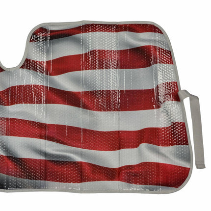 BDK USA Eagle Flag Auto Sun Shade for Car SUV Truck - Stars & Stripes - Bubble Foil Jumbo Folding Accordion for Windshield (AS-764)