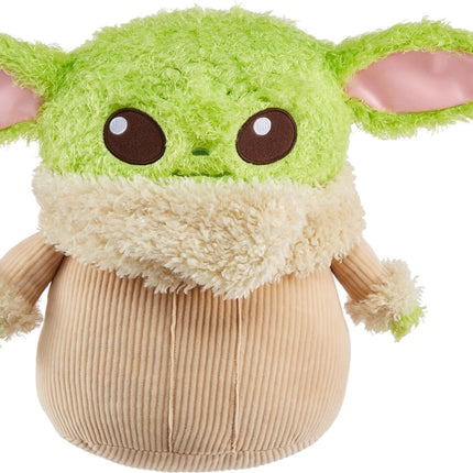 Mattel Star Wars Grogu Peluche de 30 cm, Figura Suave y Esponjosa con Sonidos, Presionar las Manos para Activar