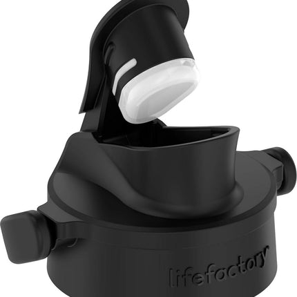 Lifefactory 12-Ounce Glass Water Bottle with Active Flip Cap and Protective Silicone Sleeve, Cobalt Blue
