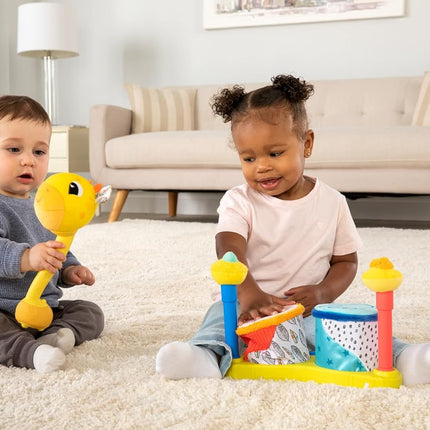 Tomy Lamaze Squeeze Beats™ First Drum Set - Baby Sensory Toy Includes Funny Animal Sounds - Colourful Baby Musical Toys for Early Childhood Development - Ages 12 Months and Up L27472