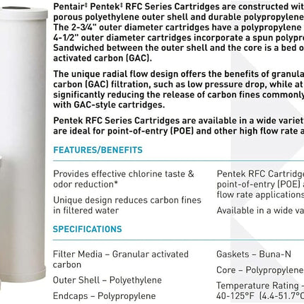 Pentek - 155247-43 RFC-20BB Carbon Filter (20" x 4.5"), 25 Micron