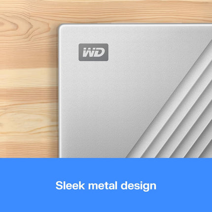 WD 2TB My Passport Ultra, portable external storage, external hard drive, software with defense against ransomware, backup and password protection, Works with PC, Xbox S|X, Playstation, Silver