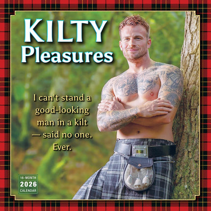 Kilty Pleasures 2026 Wall Calendar, 12-Month Funny