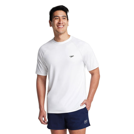 Speedo Men's Uv Swim Shirt Short Sleeve Loose Fit 