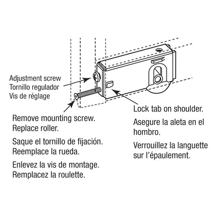 Prime-Line Products D 1822 Sliding Door Roller Assembly with 1-1/2-Inch Steel Ball Bearing