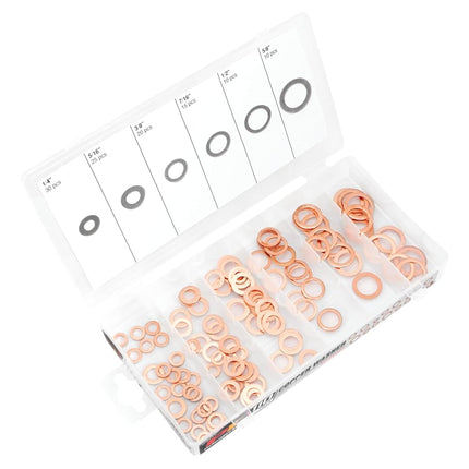 Performance Tool W5217 110 Piece Copper Washer Ass