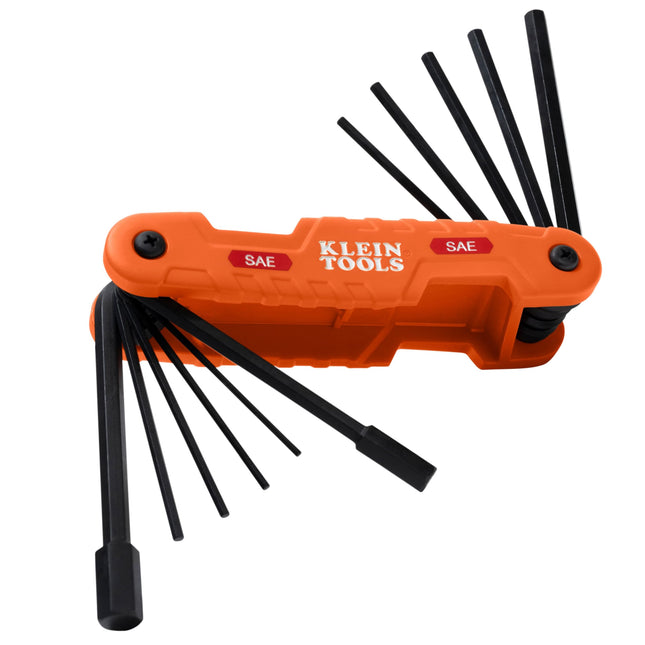 KLEIN TOOLS 70550 Hex Key Set, 11 SAE Sizes, Heavy