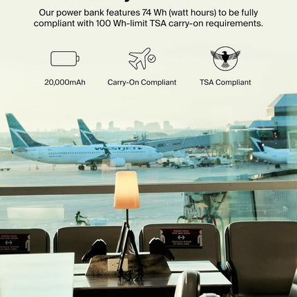 Belkin Power Bank 20K USB A and C Portable Battery Pack, 15W Black Phone Charger