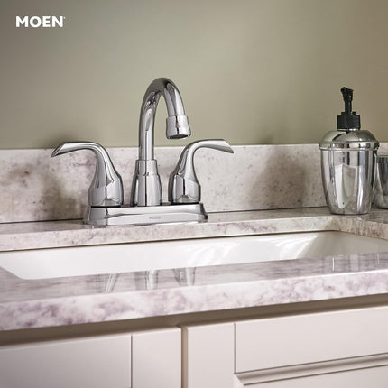 MOEN Idora 4 in. Centerset 2-Handle Bathroom Faucet in Chrome