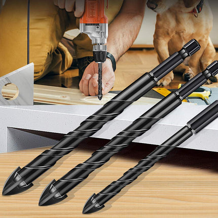 【Ugrade】 Mgtgbao5pc 10MM Masonry Drill Bits, 3/8”Concrete Drill Bit Set for Tile,Brick, Plastic and Wood,Tungsten Carbide Tip Best for Wall Mirror and Ceramic Tile