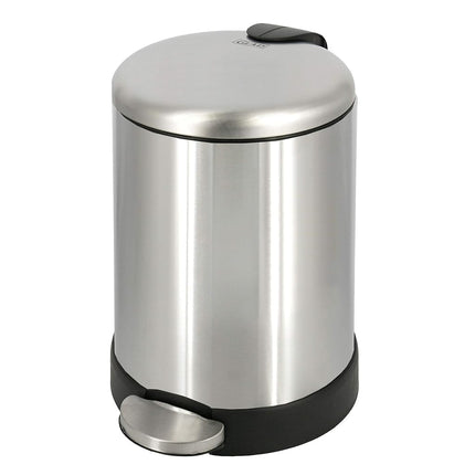 Glad Small Trash Can, 1.2 Gallon | Round Stainless