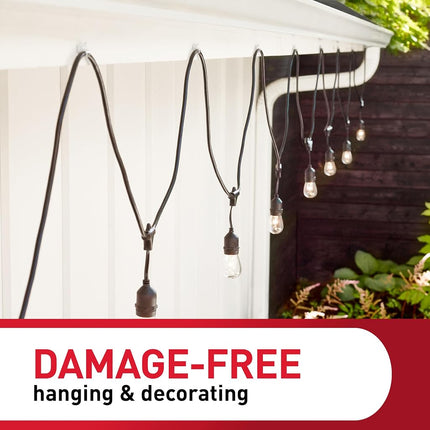 3M Command™ Outdoor Fairy Light Clips, No Nails, 20 Clips & 24 Strips