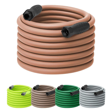 Colors HFZC5100TCS-E SwivelGrip Garden Hose, 5/8" x 100', 3/4"-11 1/2 GHT Fittings, Red Clay