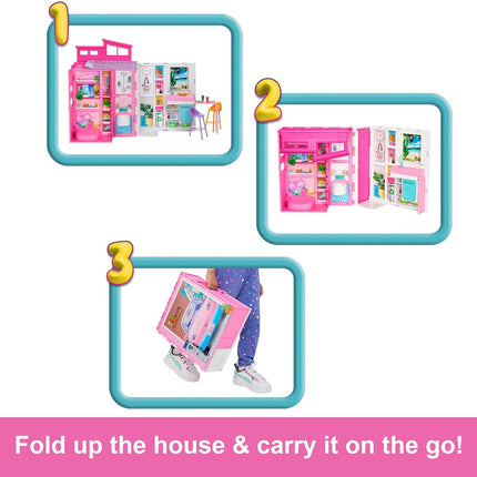 Barbie Dollhouse Playset, Getaway House with Accessories