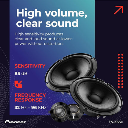 Pioneer TS-Z65C 330W 17cm 2-Way Component Speaker System
