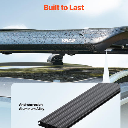 VEVOR Roof Rack Cargo Carrier, 48 x 40 x 5.6 in, Universal Rooftop Cargo Basket, Car Top Luggage Holder with 150 lbs Max Load Capacity, 4.1 in Fence, Anti-Rust Alloy Steel, Wind Fairing, for SUV Car