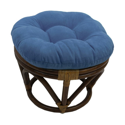 Blazing Needles Solid Microsuede Tufted Round Foot