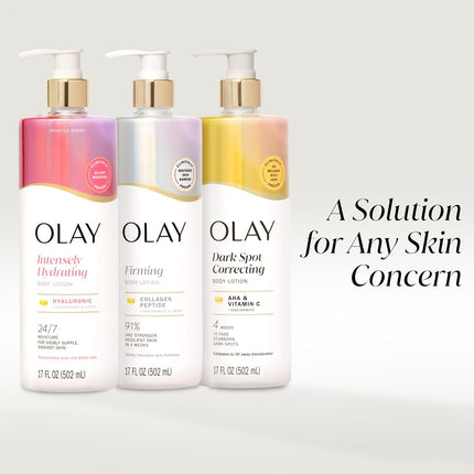 Olay Nourishing and Moisturizing Body Lotion for Women with Hyaluronic Acid, Long-lasting Moisture Supply, Vitamin E and Vitamin B3 Complex, Rapid Formula, 480 ml (1 Piece)
