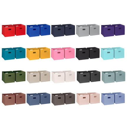 RiverRidge Kids 2pc Fabric Collapsible Storage Cube Organizers with Handles for Playroom Organization - Periwinkle Blue