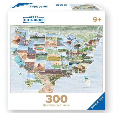Ravensburger 82488 Great Outdoors Puzzle Series: from Sea to Shining Sea| 300 PC Puzzles for Adults – Every Piece is Unique, Softclick Technology Means Pieces Fit Together