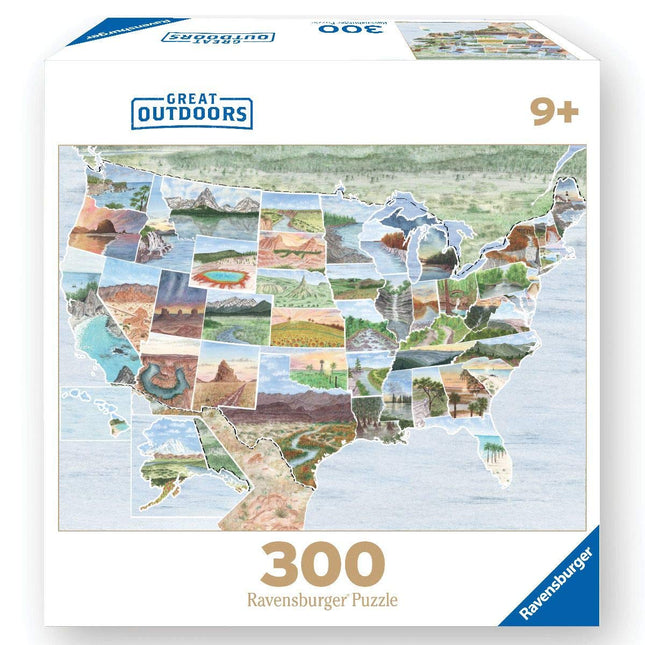 Ravensburger 82488 Great Outdoors Puzzle Series: from Sea to Shining Sea| 300 PC Puzzles for Adults – Every Piece is Unique, Softclick Technology Means Pieces Fit Together