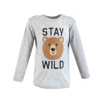 Hudson Baby Baby-Girls Long Sleeve T-Shirts, Winter Penguin Moose, 2T