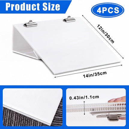 Nuanchu Folding Slant Board for Writing 14 x 12 Inch Large Slanted Clipboard Adjustable Tilted Writing Board Sloped Surface to Improve Handwriting Legibility Endurance for Office Reading(4 Pcs)